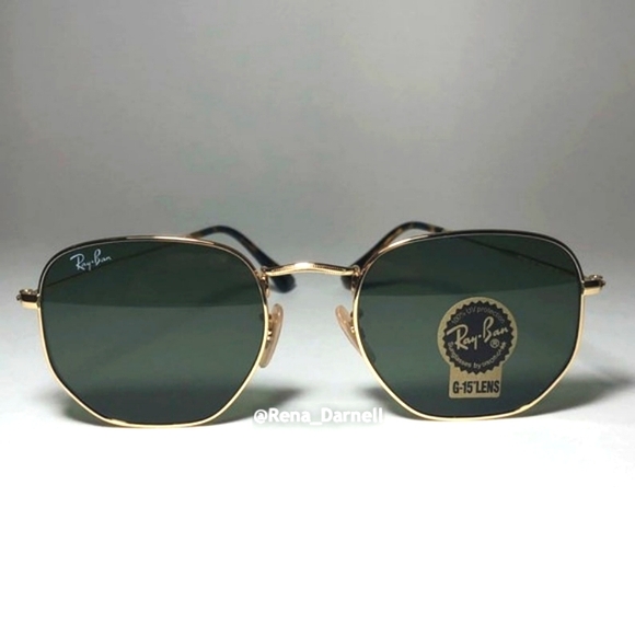 Ray Ban Hexagonal RB3548N Green Lens New - Picture 3 of 13